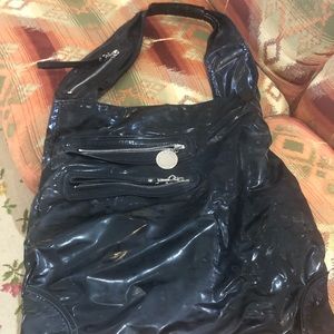Stella McCartney patent leather messenger bag